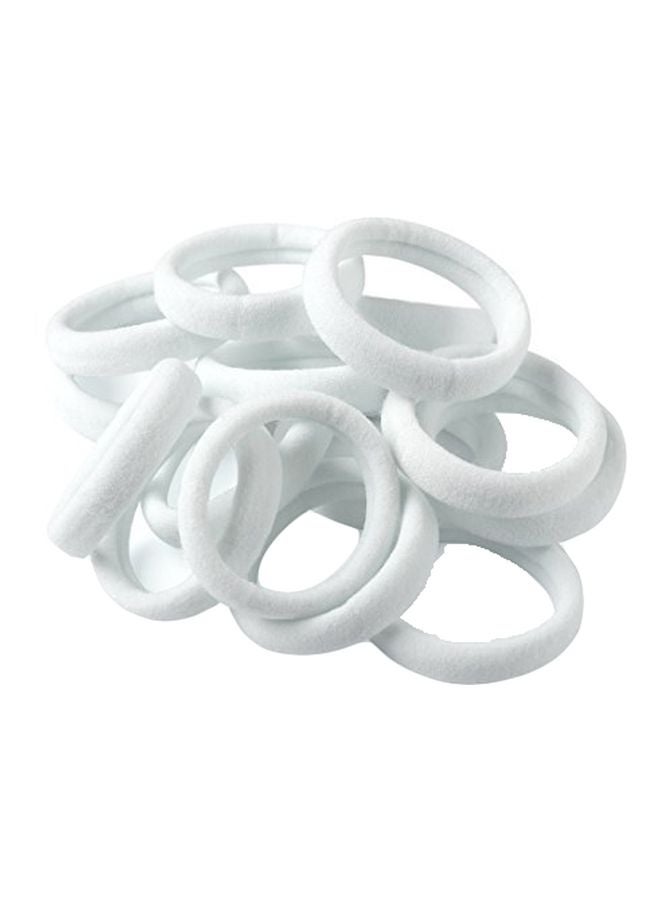 XIMA 60-Piece Nylon Hair Ties Bands White 1.5inch