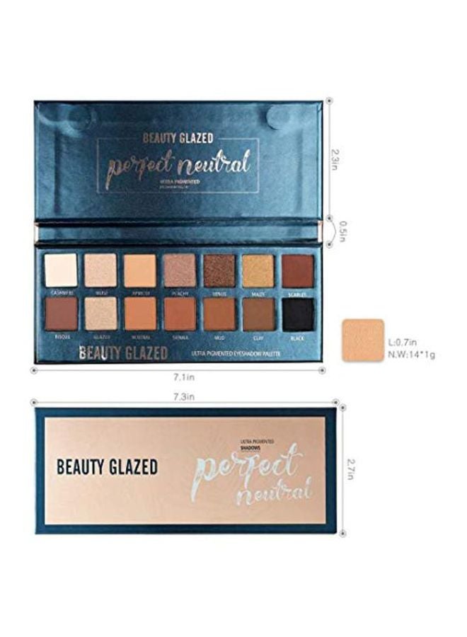 BEAUTY GLAZED - Perfect Neutral Ultra Pigmented Eyeshadow Palette Multicolour - Image 1