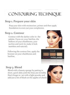 Beauty UK Ultimate Cream To Powder Contour Palette Brown/Beige  - Image 2