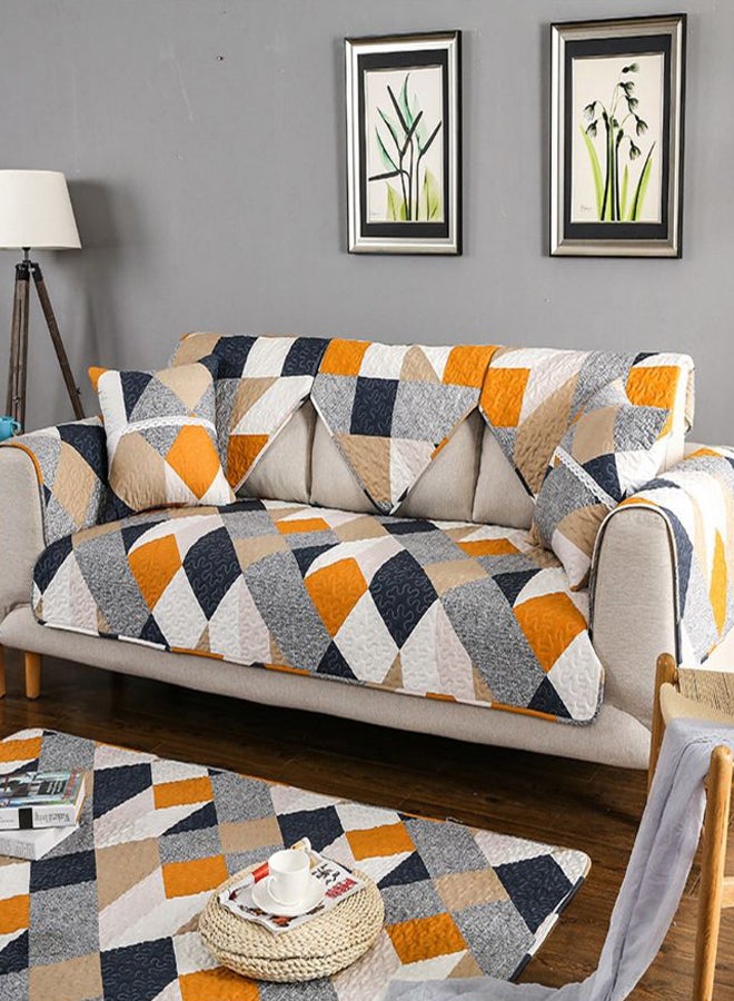 Fashionable Geometric Non-Slip Sofa Slipcover Multicolour 110x110cm 