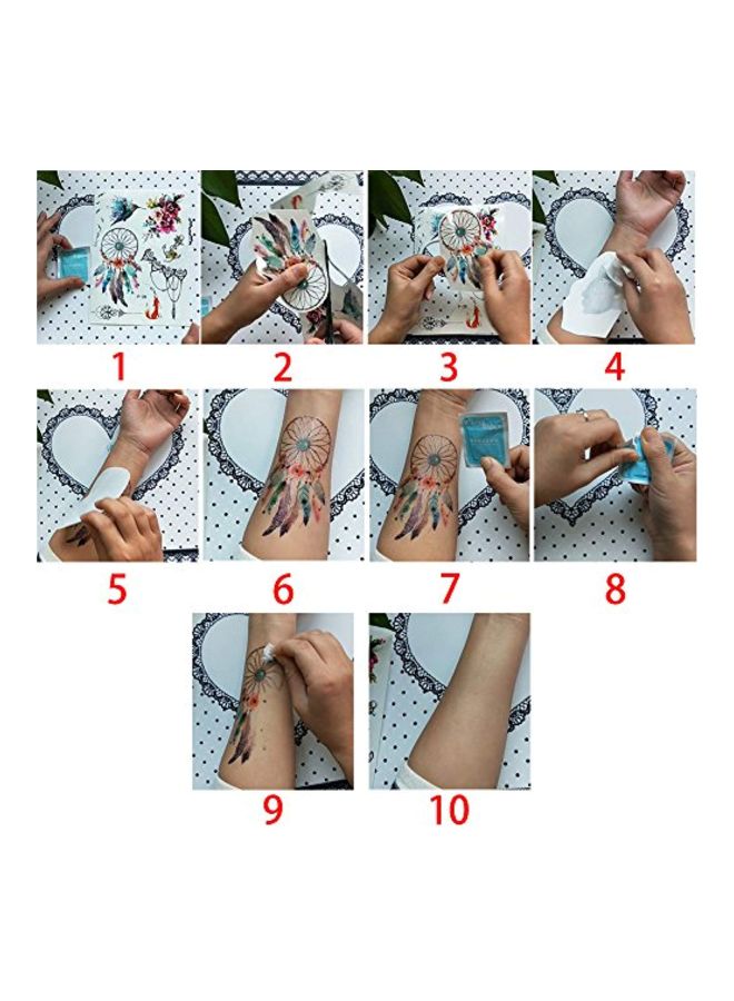 Glaryyears Pack Of 20 Temporary Tattoo Sheets Black - Image 3
