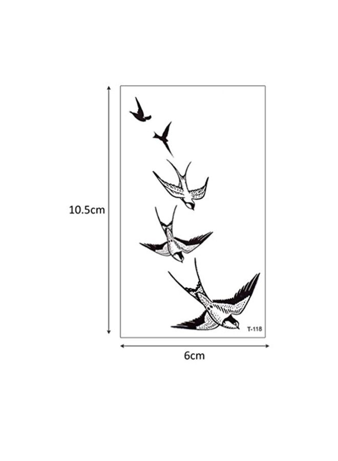 Glaryyears Pack Of 20 Temporary Tattoo Sheets Black - Image 4