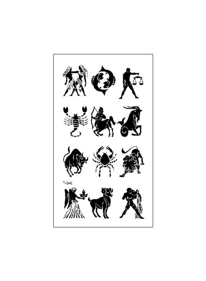 Glaryyears Pack Of 20 Temporary Tattoo Sheets Black - Image 5