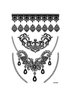 Pack Of 6 Temporary Tattoos Black - v1571385819/N31080680A_2