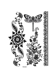 Pack Of 6 Temporary Tattoos Black - v1571385823/N31080680A_4