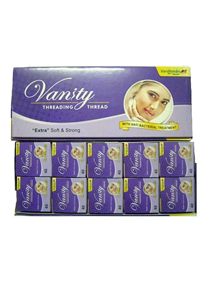 Vanity - 10-Spool Eyebrow Threading Thread White - Image 1