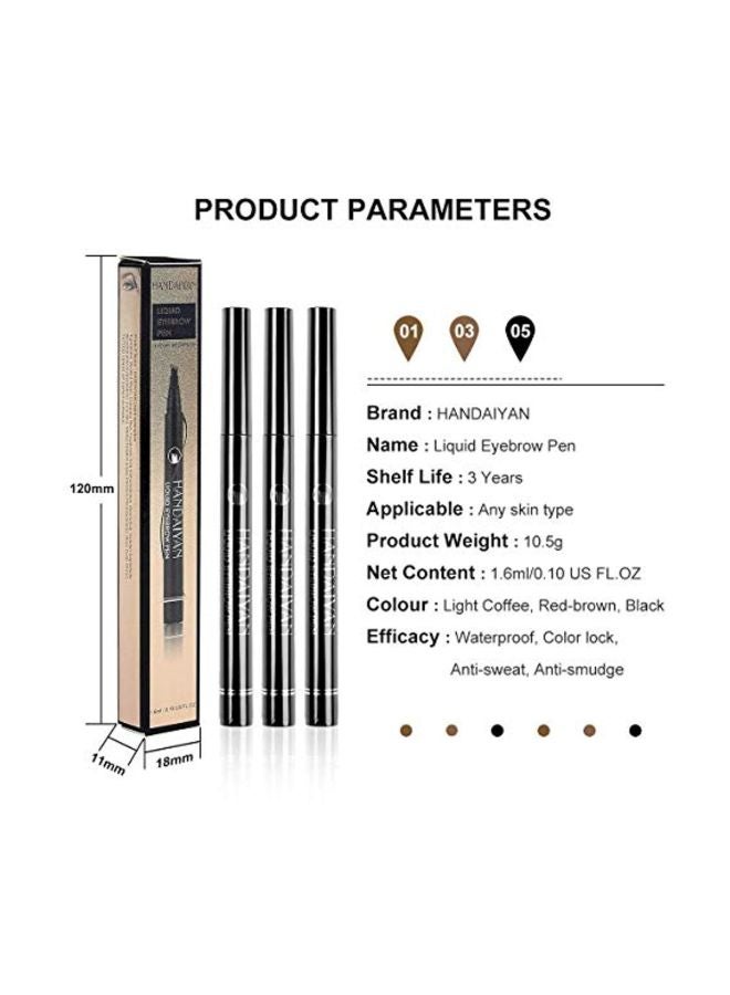 Handaiyan Liquid Eyebrow Pen 03 Red-Brown - Image 2