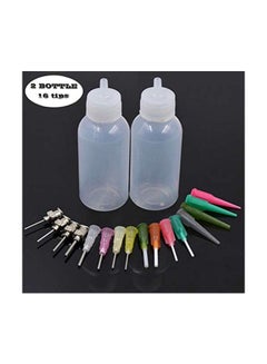 18-Piece Henna Temporary Tattoo Kit Applicator Bottles With Needles Multicolour - v1571386128/N31081029A_2