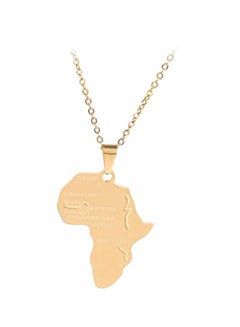 Africa Map With Chain Pendant Necklace