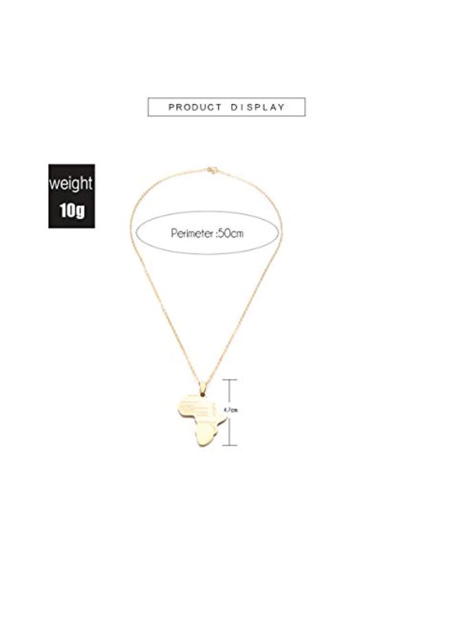 Leiothrix - Africa Map With Chain Pendant Necklace - Image 1