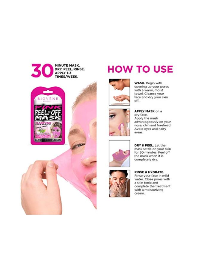 Biovene - Pack Of 4 Strawberry Peel Off Mask Pink - Image 1