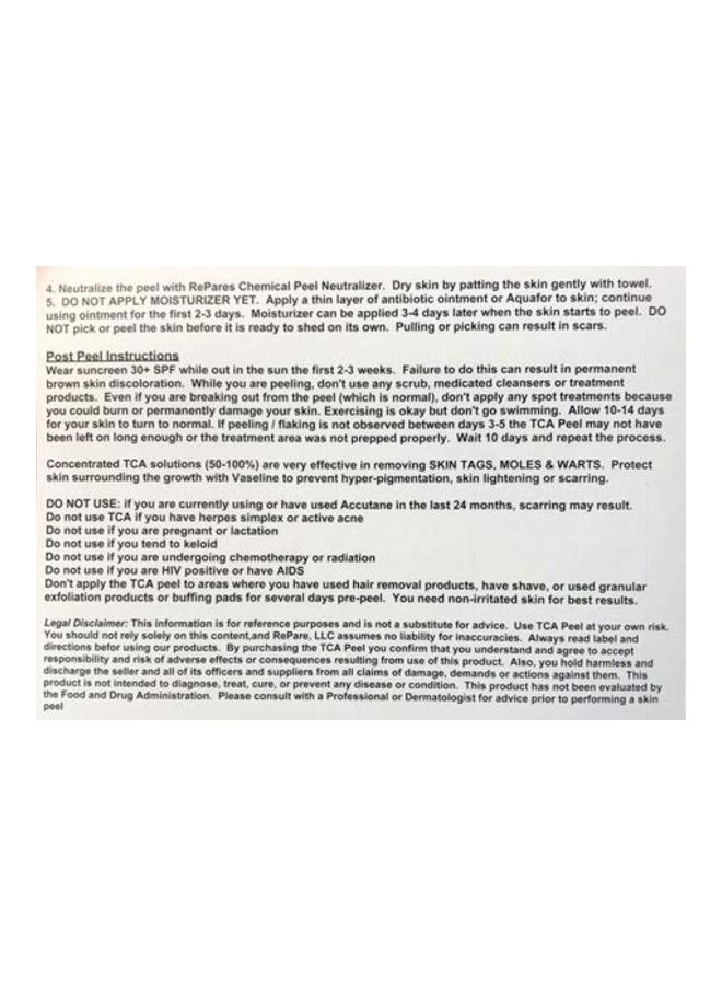 White Naturals - TCA 25% Skin Peel 30ml - Image 1