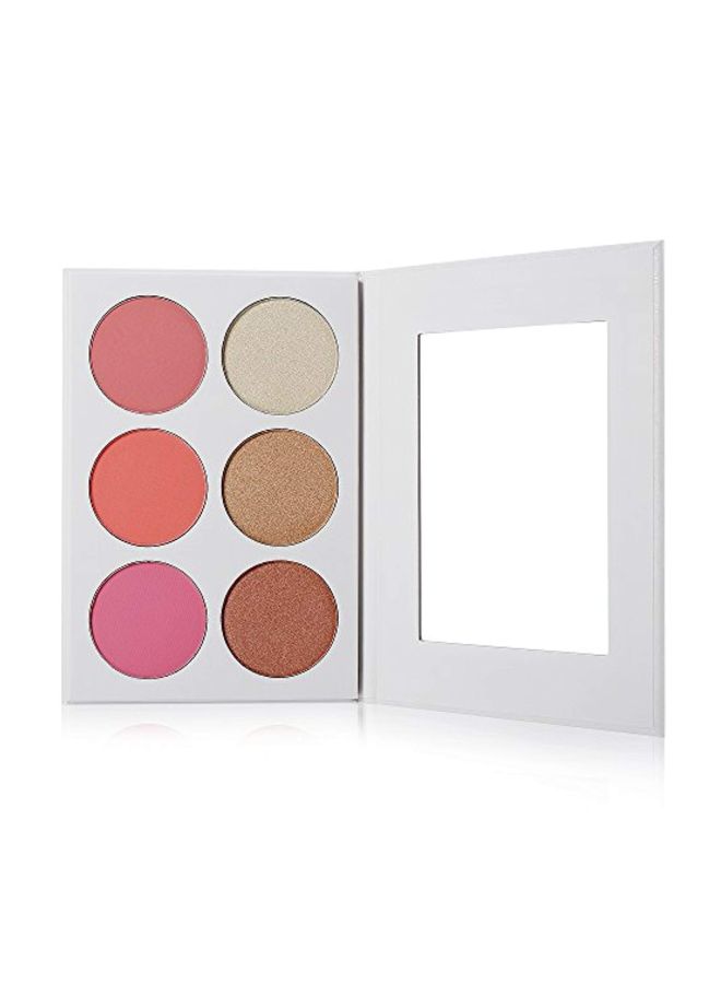 DE'LANCI 6-Colour Blusher And Illuminator Highlighter Palette Multicolour - Image 5