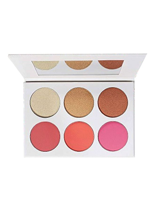 DE'LANCI 6-Colour Blusher And Illuminator Highlighter Palette Multicolour - Image 1