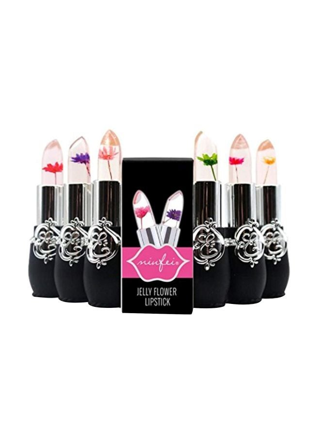 FirstFly Pack Of 6 Crystal Flower Jelly Lipstick A - Image 1