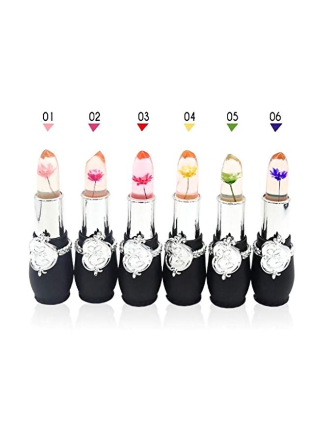 FirstFly Pack Of 6 Crystal Flower Jelly Lipstick A - Image 2