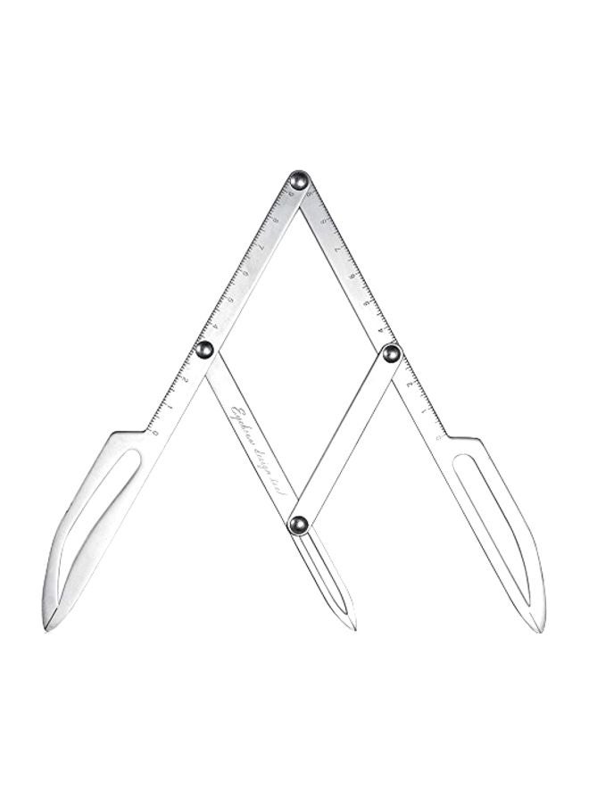 ATOMUS Eyebrow Ruler Grooming Tool Silver  - Image 1