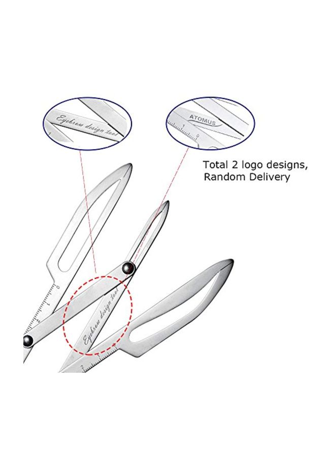 ATOMUS Eyebrow Ruler Grooming Tool Silver  - Image 3