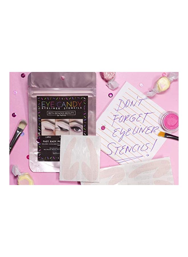 Beth Bender Beauty - Eye Candy Eyeliner Stencil Pad White - Image 1