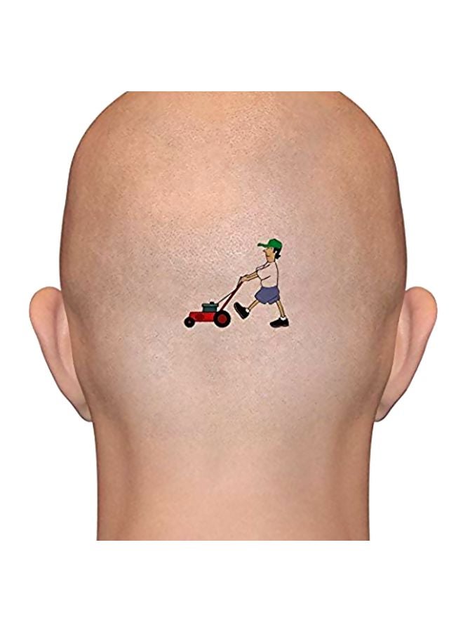 Fashiontats - Pack Of 3 Lawnmower Man Pattern Temporary Tattoo Sheets Multicolour - Image 1