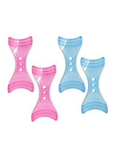 HONBAY 4-Piece Plastic Eyeliner Guide Stencil Shaper Tool Blue/Pink  - Image 1