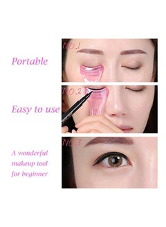 HONBAY 4-Piece Plastic Eyeliner Guide Stencil Shaper Tool Blue/Pink  - Image 5