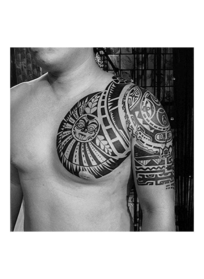 JIANG Dwayne Johnson Totem Body Art Temporary Tattoo Black - Image 3