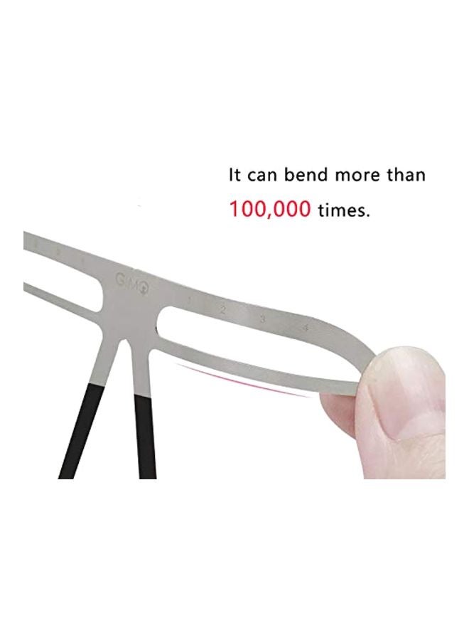 JX Eyebrow Stencil Ruler Black/Silver - Image 2