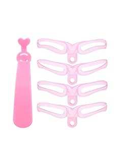 4-Piece Eyebrow Stencil Set With Eyebrow Pencil Pink
