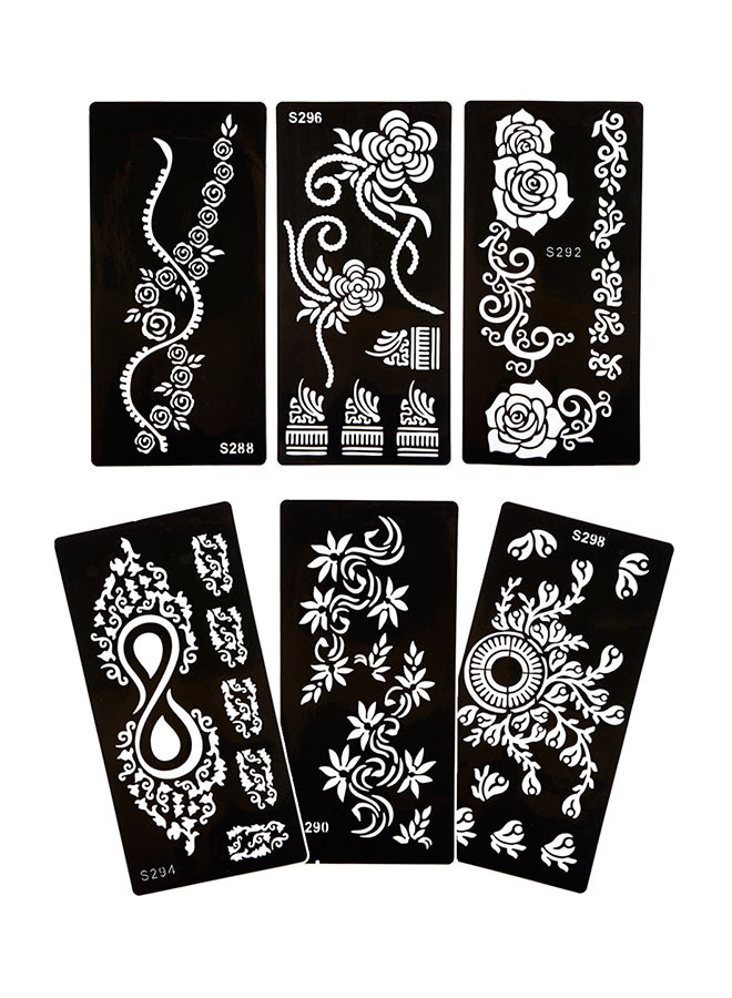 6-Piece Polymer Inkjet Tattoo Stencil Set 39