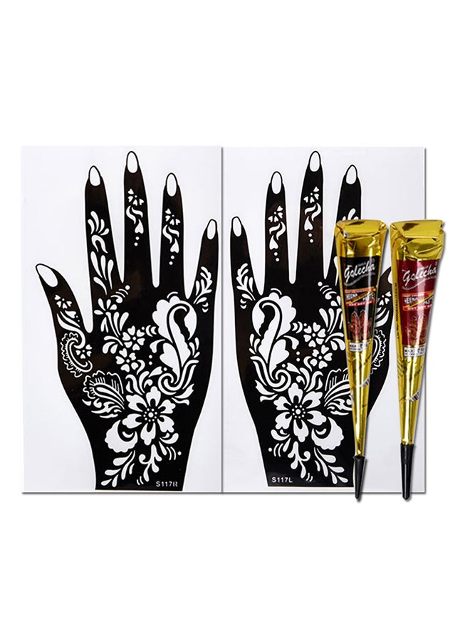 طقم إستنسل تاتو من البوليمر مكون من 4 قطع - Image 1