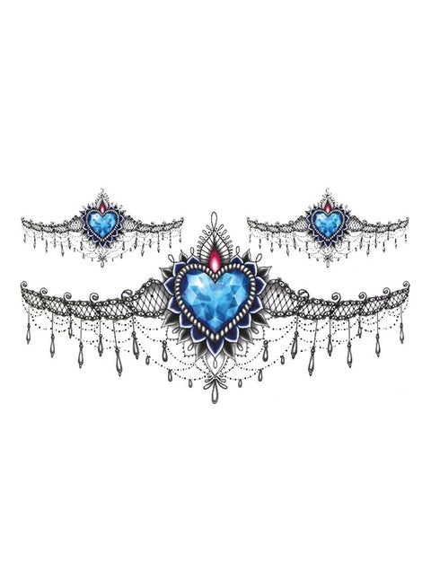 Ruby Sapphire Pattern Waterproof Temporary Tattoo Sticker