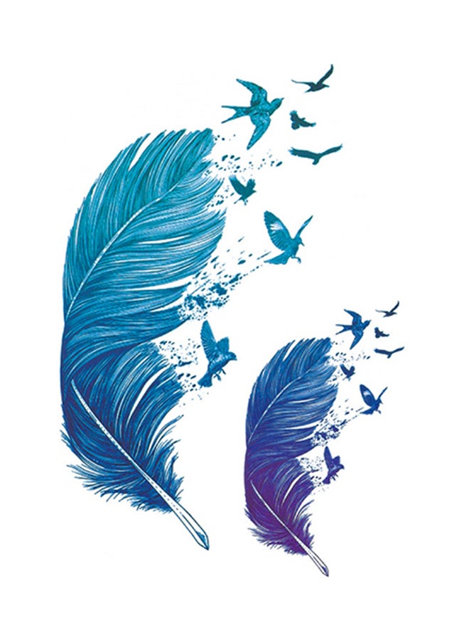 Waterproof Letter Flower Pattern Temporary Tattoo Sticker