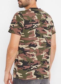 Iconic Short Sleeve Camo Print T-Shirt Multicolour  - Image 2