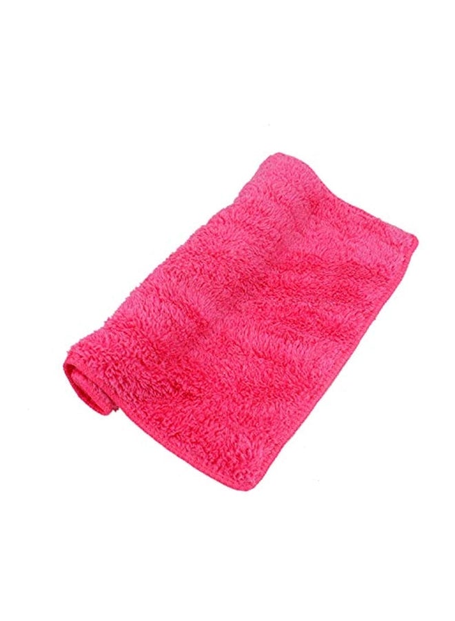 Monrocco 4-Piece Microfiber Facial Towel Hot Pink 25x30cm - Image 3