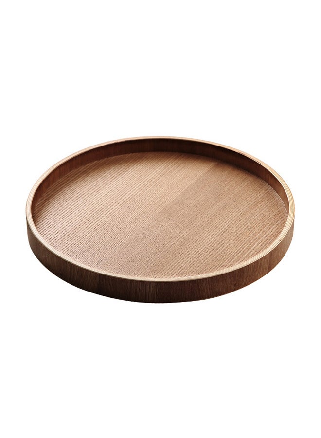 High Grade Round Bamboo Tray Brown 30X30X2.7cm  - Image 1