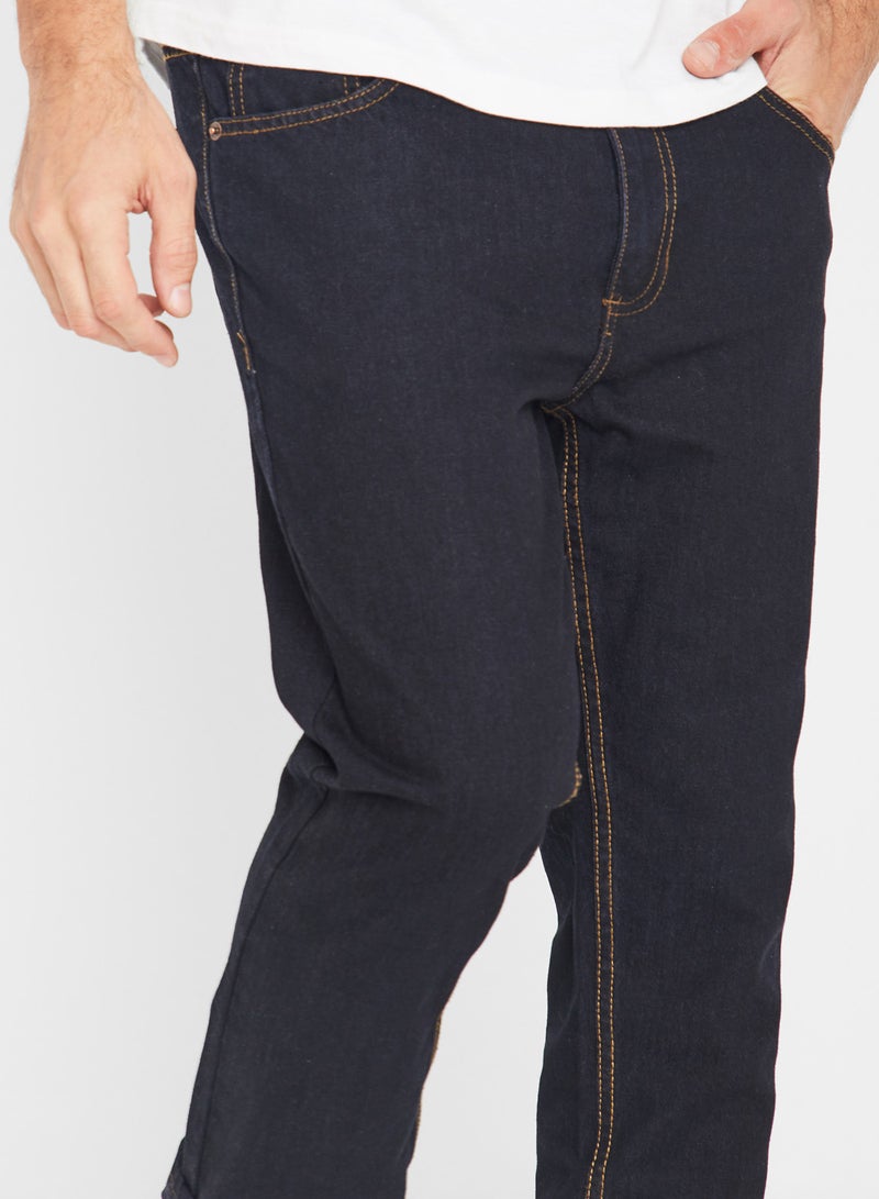 SOUL STAR - Stitch Detailed Slim Fit Jeans Blue - Image 1