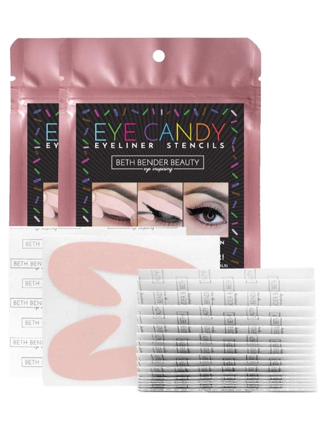 Beth Bender Beauty Pack Of 2 Eye Candy Eyeliner Stencil Pad Beige - Image 1