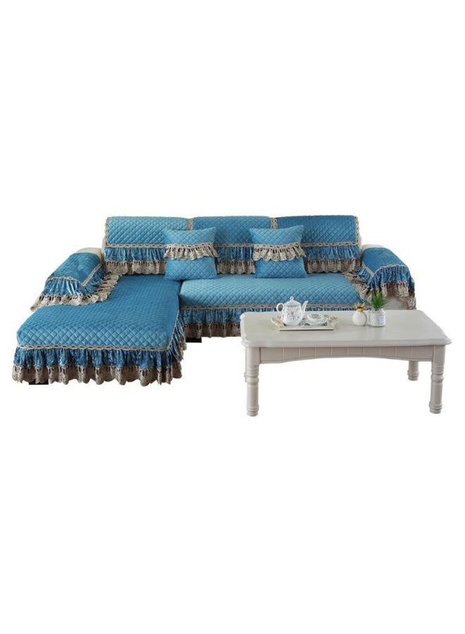 European Style Sofa Slipcover Blue/Grey 70 x 90cm - Image 1