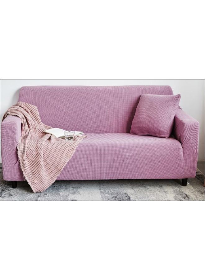 Solid Pattern Sofa Slipcover Pink 185-230cm
