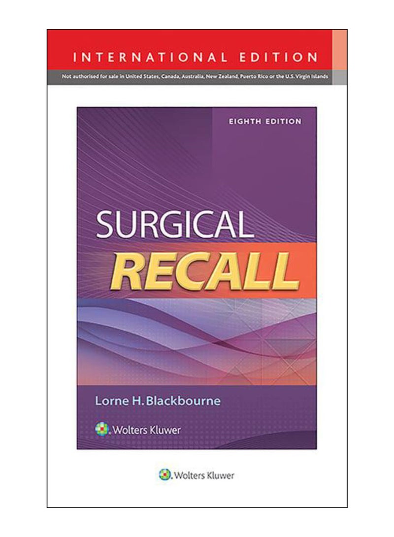 null - Surgical Recall Paperback English by Lorne Blackbourne - 43101 - Image 1