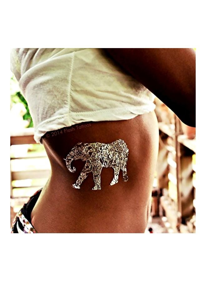 Flash+Tattoos 4-Sheets Metallic Temporary Tattoos Gold/Silver - Image 5