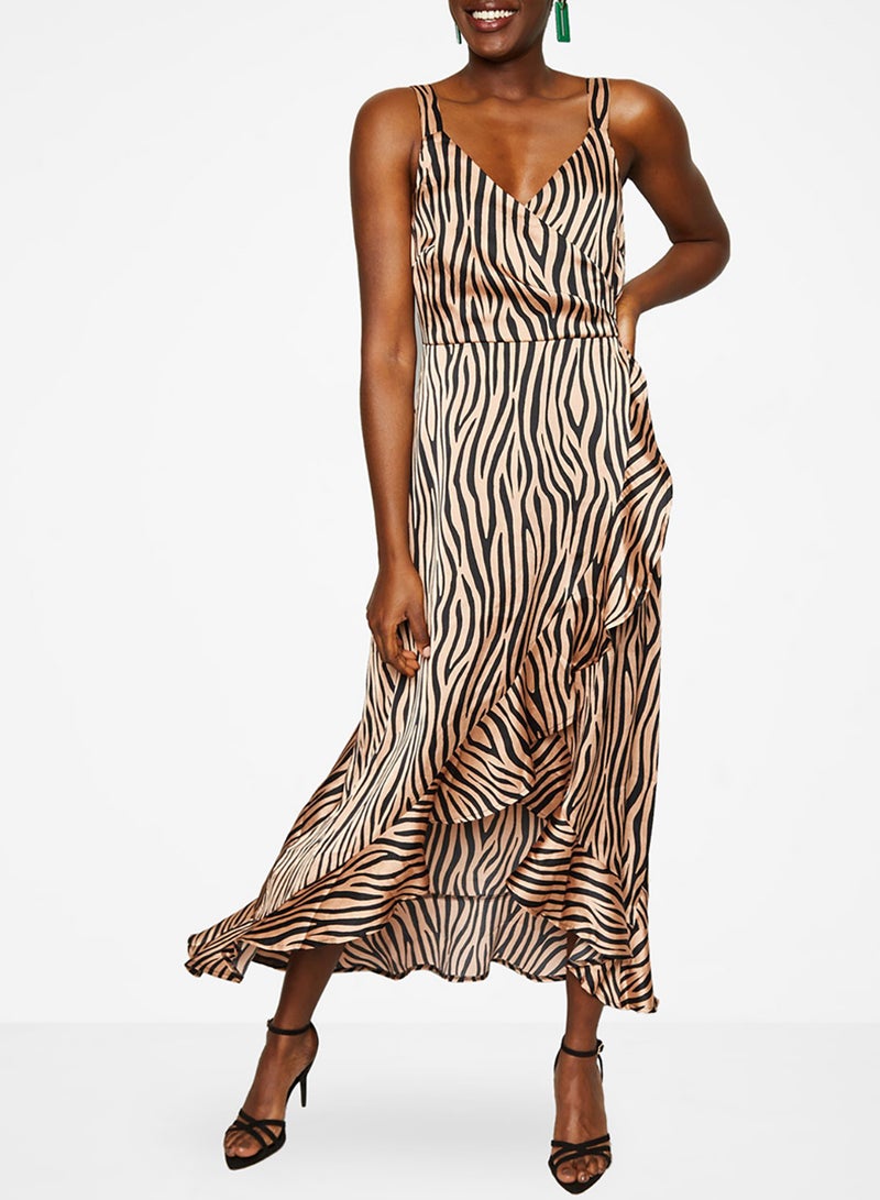 NEW LOOK - Animal Print Sleeveless Dress Brown Pattern - Image 1