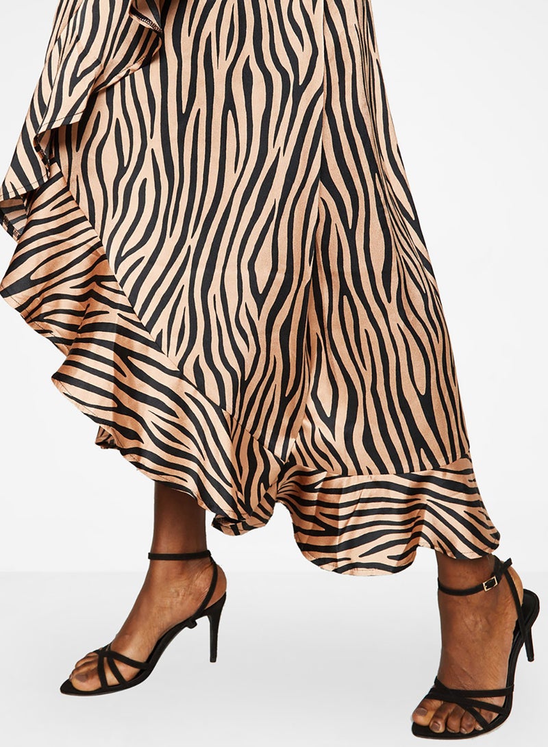 NEW LOOK - Animal Print Sleeveless Dress Brown Pattern - Image 1