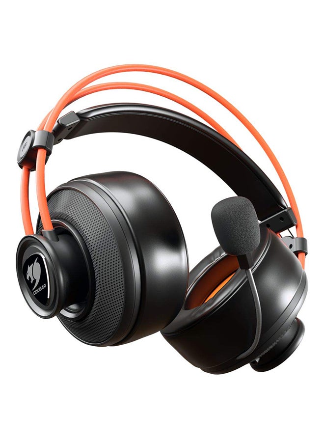 Cougar Immersa Ti Gaming Headset - Microphone and Volume Control - Lightweight- Noise Cancelling Headphone - 3.5m Phone Plug for PC Gaming, PS4