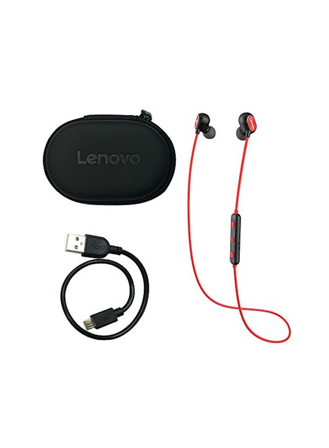 Lenovo Wireless In-Ear Headphones Red/Black - Image 4