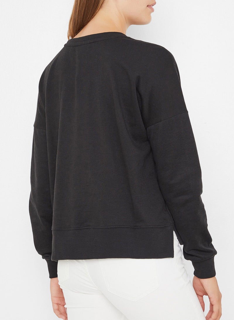 ONLY - Love My Dog Sweatshirt Black - Image 1