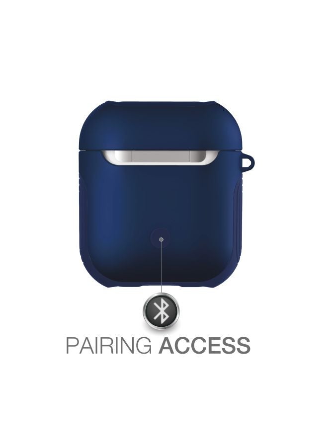 AMAZINGthing AirPods Silicone Case 2nd Gen/1st Gen Supremecase Guard Shell Protective Skin Cover with Carabiner Blue  - Image 2