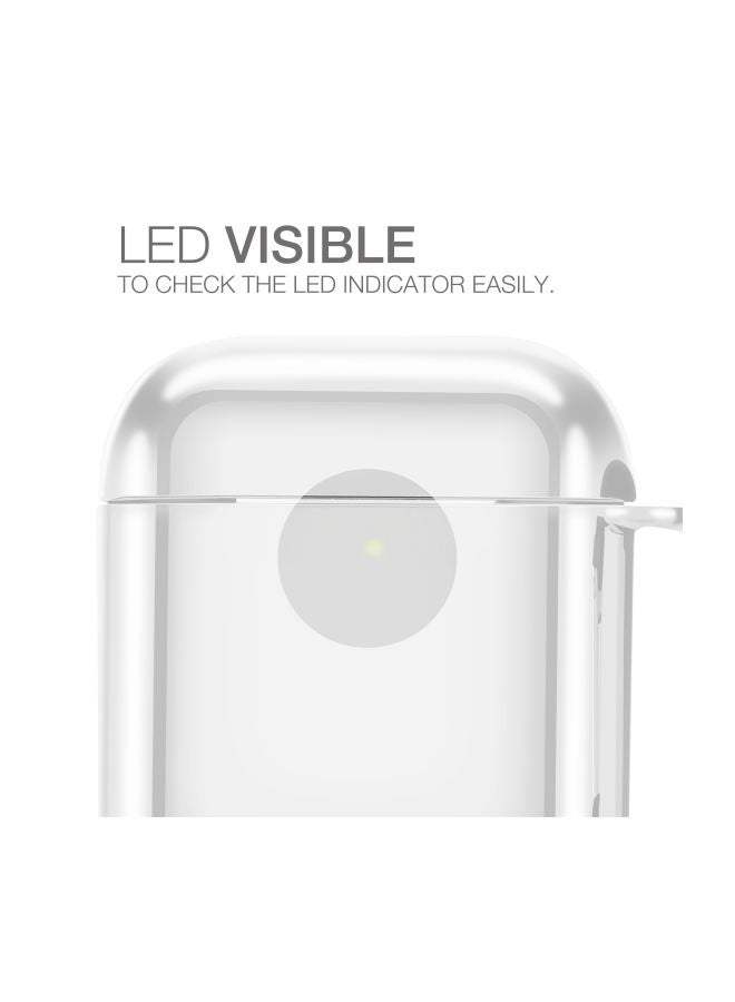 AMAZINGthing - AirPods Case 2nd Gen/1st Gen Supremecase Solid Shell Skin Electroplated Cover with Carabiner Space Grey - Image 1