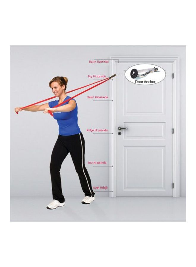 ماكس سترينث طقم عمود ممارسة تمارين رفع الجسم بتصميم قابل للتعديل مع حزام معلق بحلقة في الباب للتدريب - Image 4